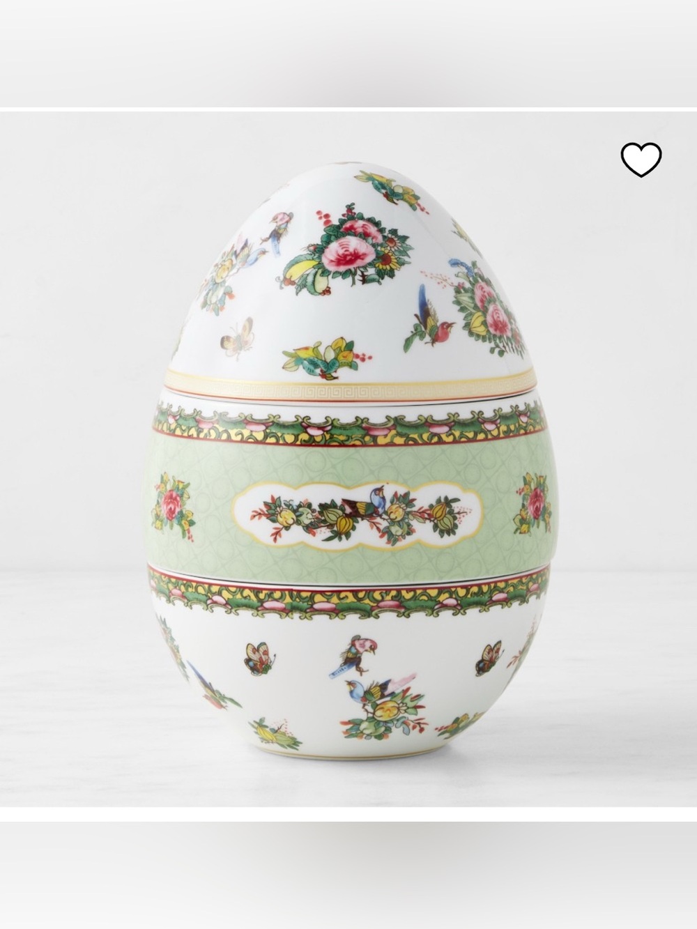 Brand New Williams Sonoma Porcelain Famille Rose Stackable Egg, NWT